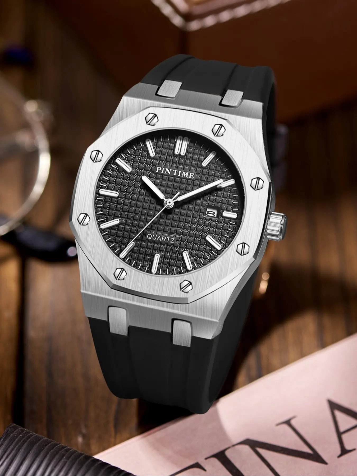Men's Quartz Watch, Silicone Strap, Fashionable Quartz Watch for All Occasions, Stylish Men's Watch, Casual Analog Watch, Perfect for Any Man, Quartz Wristwatch, Analog Quartz Watches