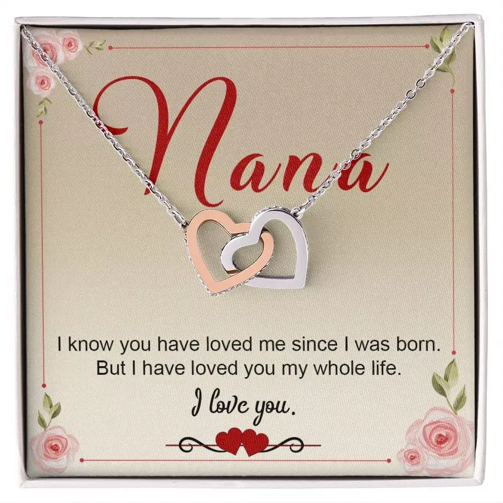 To My Nana Necklace Gift Birthday Mother's Day Christmas Present For Grandma, Mom Grandma Nana Sister Aunt Daughter Auntie Granddaughter Niece Necklace Gifts, Christmas Birthday Valentines Day Mothers Day
