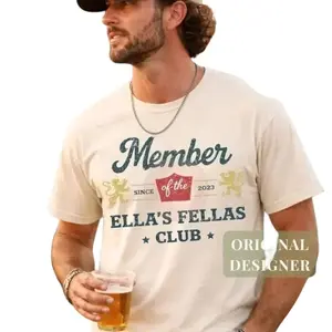 Ellas Fellas Club T-shirt, Western Country Concert Graphic Hoodie, Vintage Rodeo Music Fan Tee, Unisex Casual Sweatshirt, Gift For Her Him ZWI