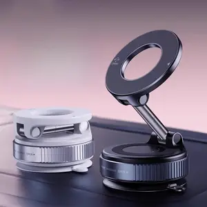 New 360 Degree Folding Vacuum Magnetic Car Phone Holder Rotating Storage Navigation Car Multi-Function Phone Holder Dash Mount Car Accessory