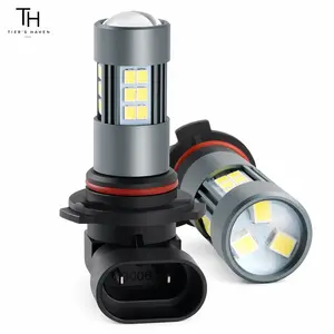 Tier's Haven 9005/HB3 LED Fog Light Bulbs, 6500K Cool White Super Bright Fog Lights, Plug and Play Replacement Kit for Cars Trucks SUVs, 2 Pack