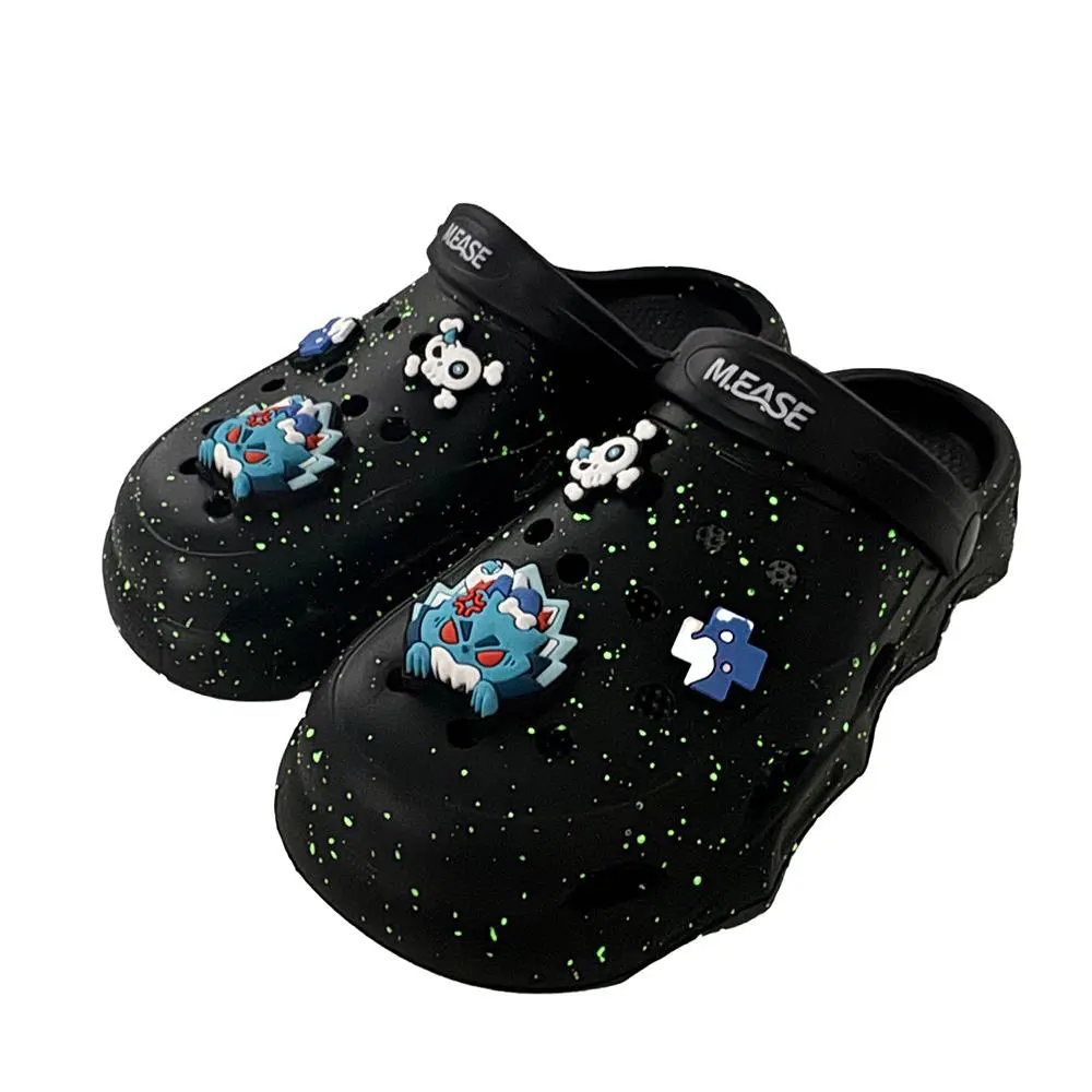Women's Glow All Night Galaxy Speckled Clogs, Lightweight Slip-On Garden Shoes with Monster Shoe Charms, N-602 Footwear