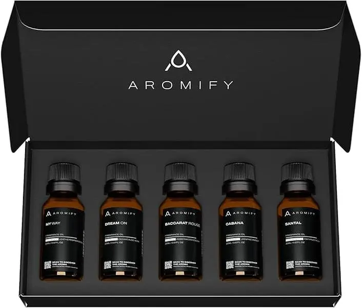 Aromify Hotel Diffuser Oil Gift Set - Aroma Diffuser Fragrance Set with Cabana My Way Baccarat Rouge Santal Dream On for Luxurious Home Ambiance
