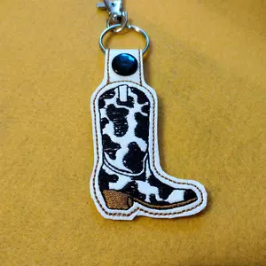 Handmade Cowgirl Boot Keychain - Authentic Design with Unique Features and Elegant Style