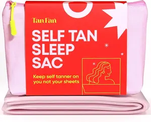 Tan Fan Self Tan Sleep Sac: Protects sheets from self tanner stains. 100% cool silky lightweight poly that is breathable and roomy for pure comfort