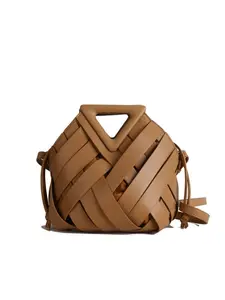 New 2026 Handheld Basket Bag, Triangular Woven Hollow Out Clutch, Domed Crossbody, Large Capacity Evening Bag, Stylish and Functional Accessory