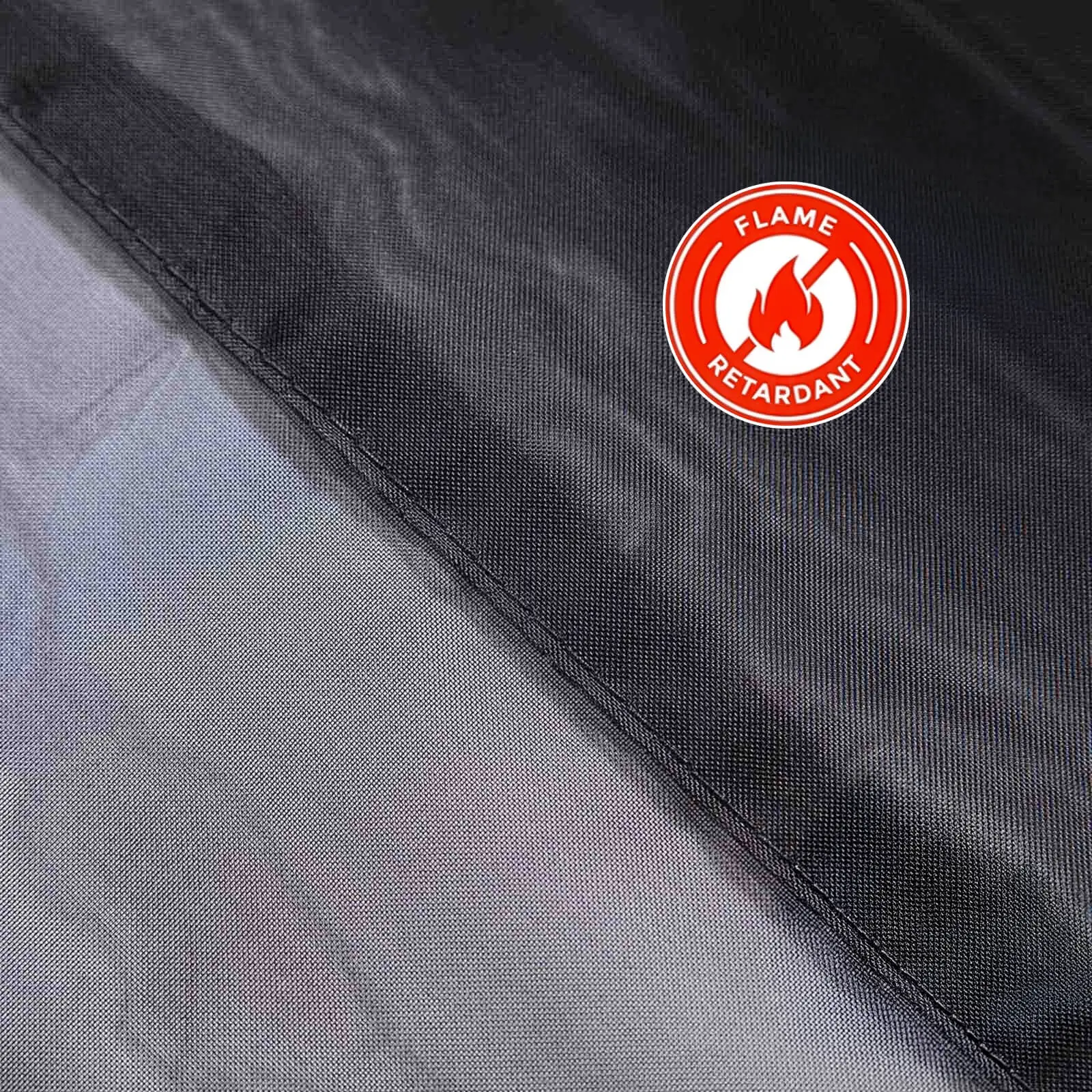 10ftx30ft Black Sheer Ceiling Drape Curtain Panels, Durable Fabric Fire-Resistant Textile for Indoor Wedding Venues, Party Decor, Corporate Events Photographic Images