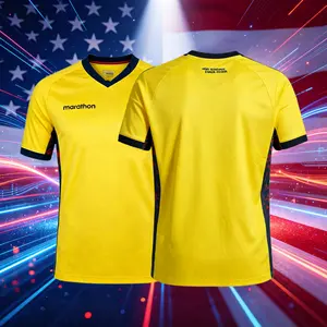 2026 Ecuador Men's Home Short-Sleeve Soccer Jersey, Breathable Yellow