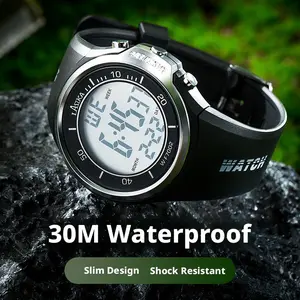 Lasic Men's Watch Trendy Single Display Outdoor Electronic Sport Waterproof Night Glow Student Fashion Teenage Digital Watch Luminous Waterproof Watch