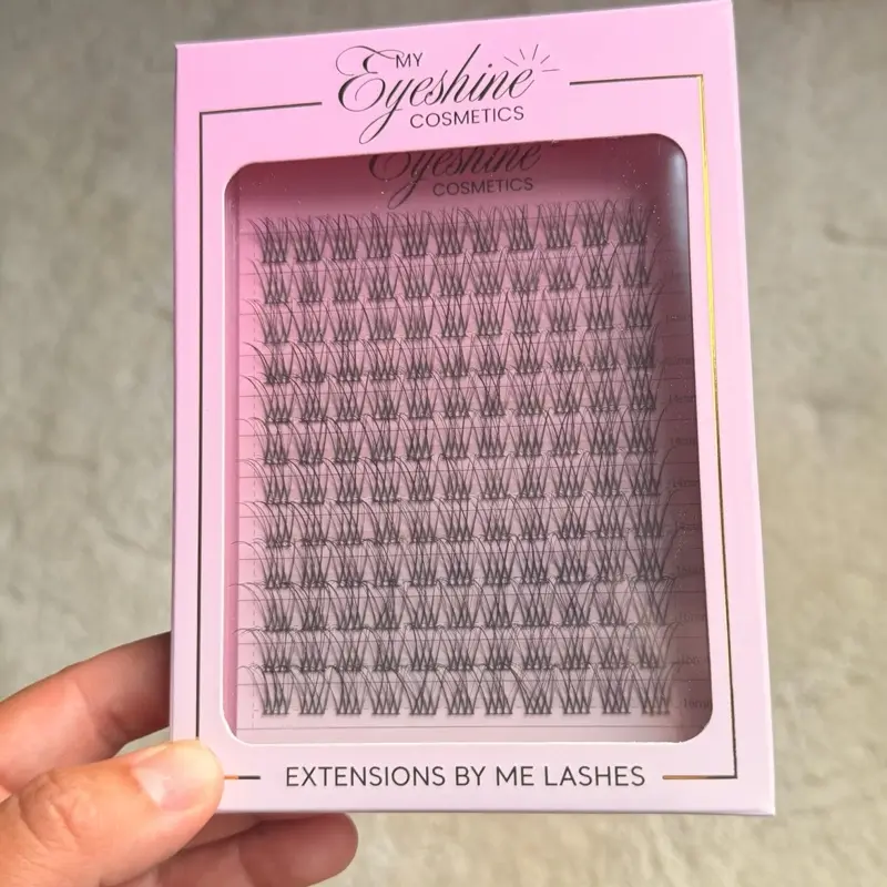 Eyeshine Natural (black 12-16MM) extensions by me Lash Clusters only glue sold separately