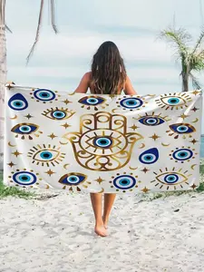 Ultra-Soft Microfiber Beach Towel, Lion Print, Quick-Dry and Highly Absorbent, Perfect for Beach, Pool, Camping Use
