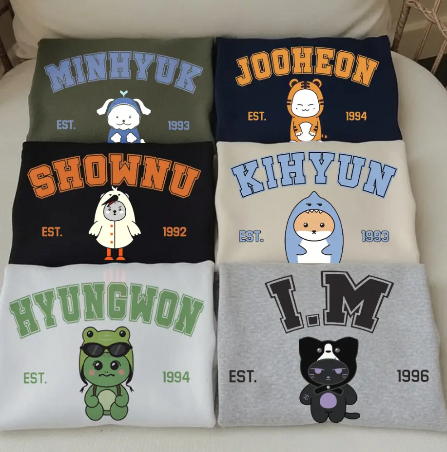 Kpop Bias Varsity Sweatshirt, Monbebe Concert Outfit, Kpop Fan Gift, Fandom Merch Crewneck, World Tour Apparel