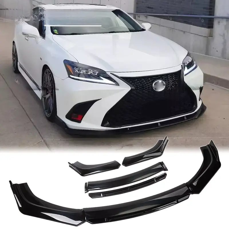 Gloss Black ABS Plastic Front Bumper Lip Splitter Spoiler Body Kit for Lexus ES350, IS350, IS250 Vehicles - Sporty Splitter Front Look, Includes Chin Diffuser & Screws, Spoiler Adds Sport Appeal, Car Exterior Accessories