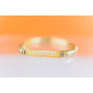 yellow acrylic + gold 6mm