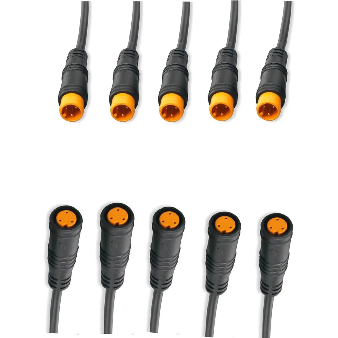4Pin 3pin 2pin Female Waterproof Cable Bike Extension Connector, 2Pin Cable