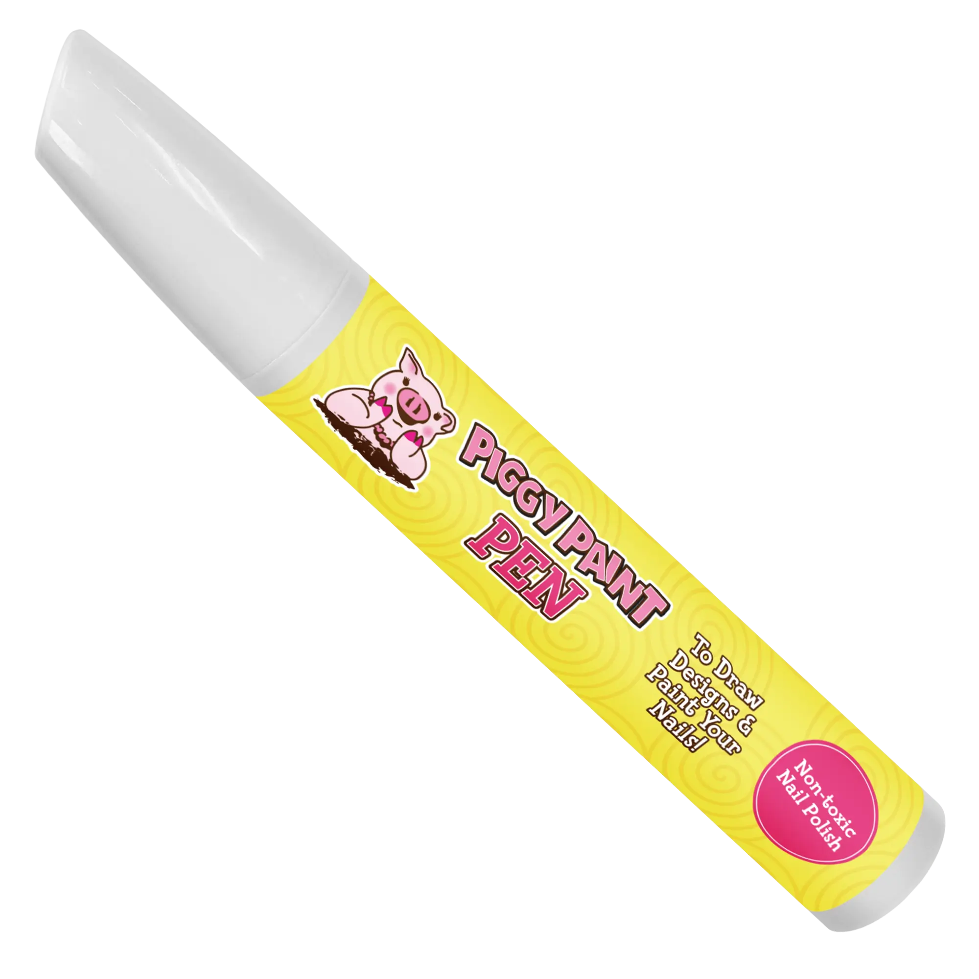 Yippee Yellow Piggy Paint Pen - Kids Non-toxic Nail Polish Marker-like Tip for Creative Designs Cruelty-free Vegan Safe Playful Art