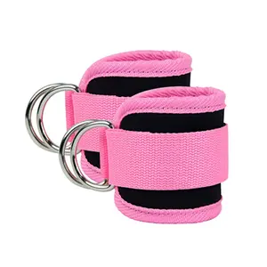 2 Counts Gym Ankle Straps, Leg and Hip Strength Training Straps, Sports Protective Fitness Accessories for Men and Women, Portable Ankle Covers for Gym, Outdoor and Home Workouts, Workout Band