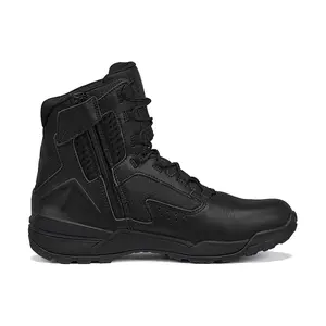 Belleville TR1040-ZWP Men's Waterproof Tactical Boot - Black Round Toe Laces Closure Faux Leather Nylon Upper EVA Midsole PTO® Orthotic Comfort Shoes