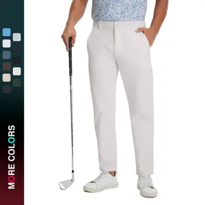 MAELREG Golf Fleece Lined Pants Men Lightweight Water-Resistant Casual Flat Front Workout Hiking Winter Dress Pants for Men