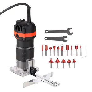 Weytoll 800W 30000r/min Multifunctional Electric Wood Trimmer Router with 15pcs Milling Cutters for Woodworker Carpenter 110V