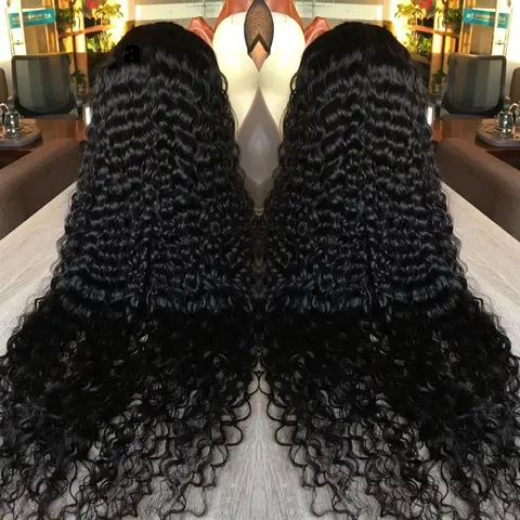 Bling Hair Kinky Curly Wigs 13x4 HD Lace Front Human Hair Wigs Black Deep Wave 13x6 HD Lace Frontal Wig 100% Human Hair 4x4 Closure Wig
