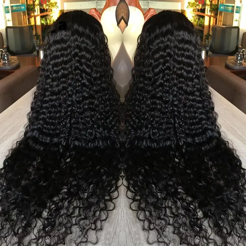 Bling Hair Kinky Curly Wigs 13x4 HD Lace Front Human Hair Wigs Black Deep Wave 13x6 HD Lace Frontal Wig 100% Human Hair 4x4 Closure Wig