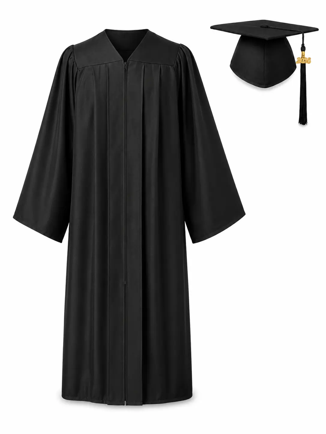 Matte Graduation Cap and Gown with 2026 Tassel for High School & College Bachelor Matte Graduation Cap and Gown with 2026 Tassel for High School & College Bachelor