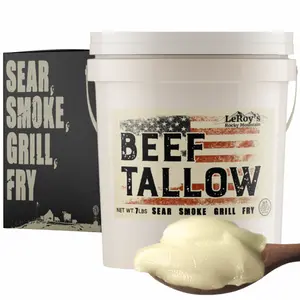 LeRoy's Rocky Mountain Beef Tallow for Smoking- 7 lb Bucket
