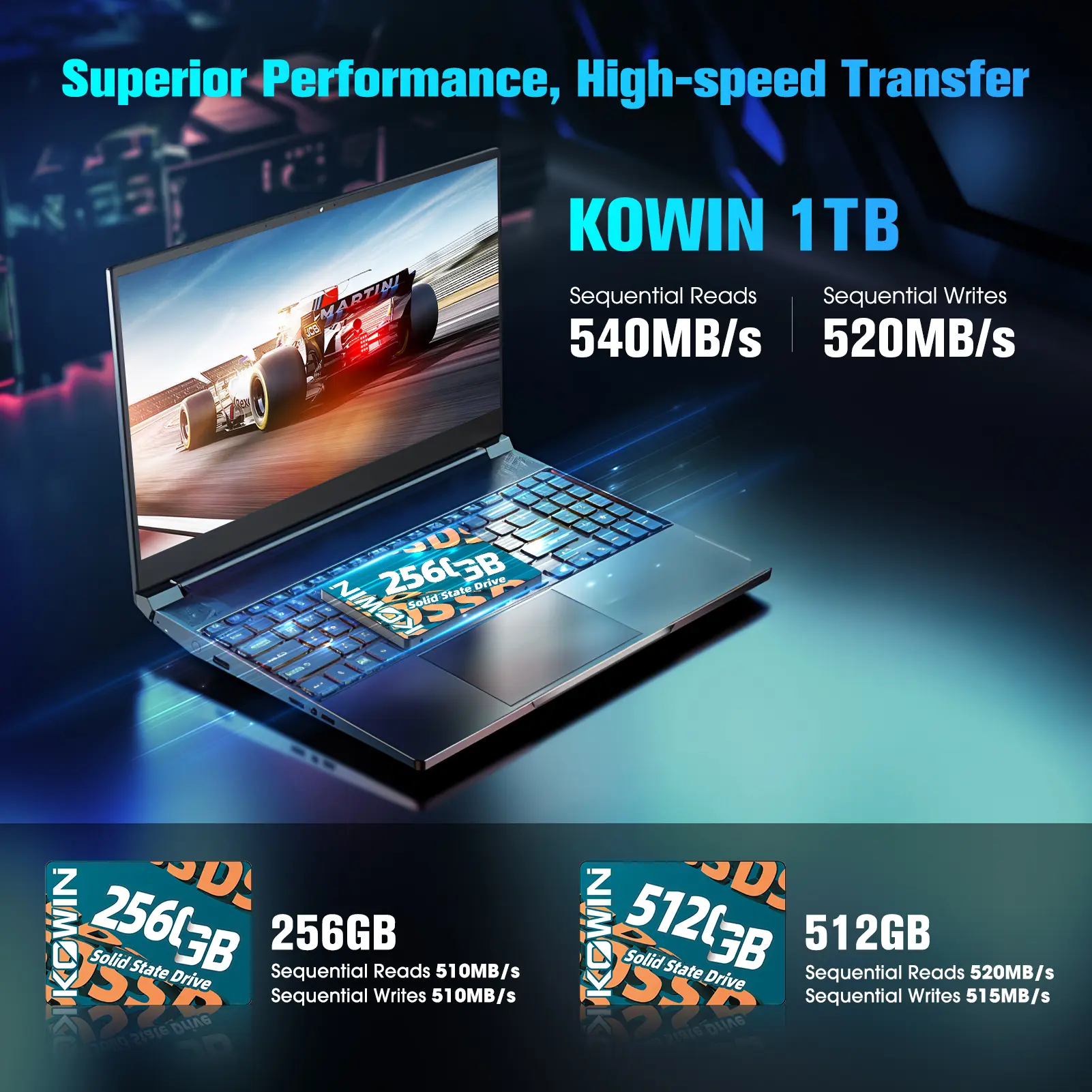 KOWIN CAS100 2.5” SATA III SSD 1TB for PC Desktop High Durability