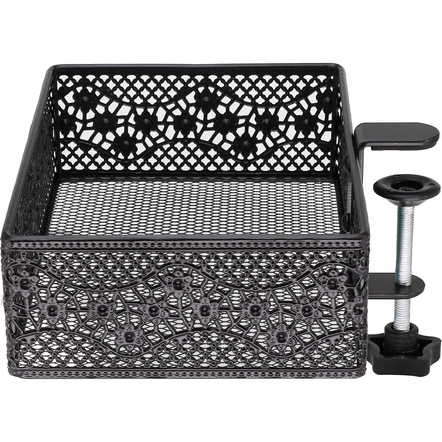 Clamp-On Under Desk Drawer - Compact Home Organizer, Hanging Under Table Storage Basket, No-Drill Desk Storage Shelf