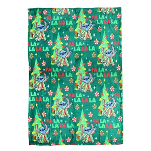 Disney Stitch Silk Touch Throw PJs Tradition Holiday Themed 50"X70" Blanket