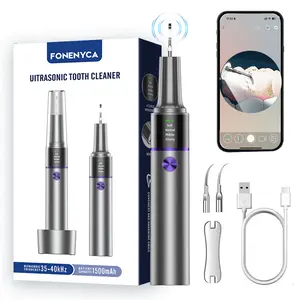 [FONENYCA] Ultrasonic Tooth Cleaner with LED Light andCamera, Four Adjustable Modes, Rechargeable Oral CareDevice. Safely removes plaque, stains, and yellow teethwith four customizable modes. Connects to your phonecompatible with Android and iOS