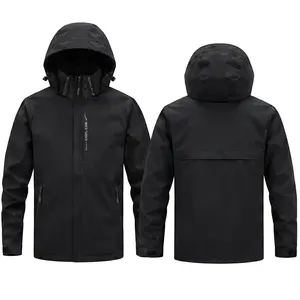 Men's Hooded Sports Jacket, Lightweight Waterproof Windbreaker for Running, Gym Workout, Hiking, Cycling and Outdoor Adventures