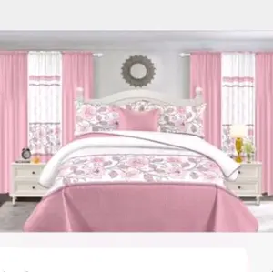 7-Piece Comforter Set with Curtains & Decorative Pillows – Complete Bedroom Set