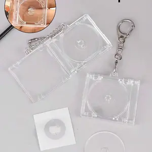 Mini CD Box Album Record Pendant Keychain, DIY Acrylic Keychain, Fan Made Memorial Mini Pendants, Birthday Party Gift