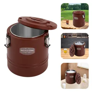15L Insulated Beverage Dispenser Hot Cold Thermal Bucket Stainless Steel Keep Warm 4 6H Keep Cool 6 8H for Restaurant Catering Home Coffee Milk Tea Soup Juice