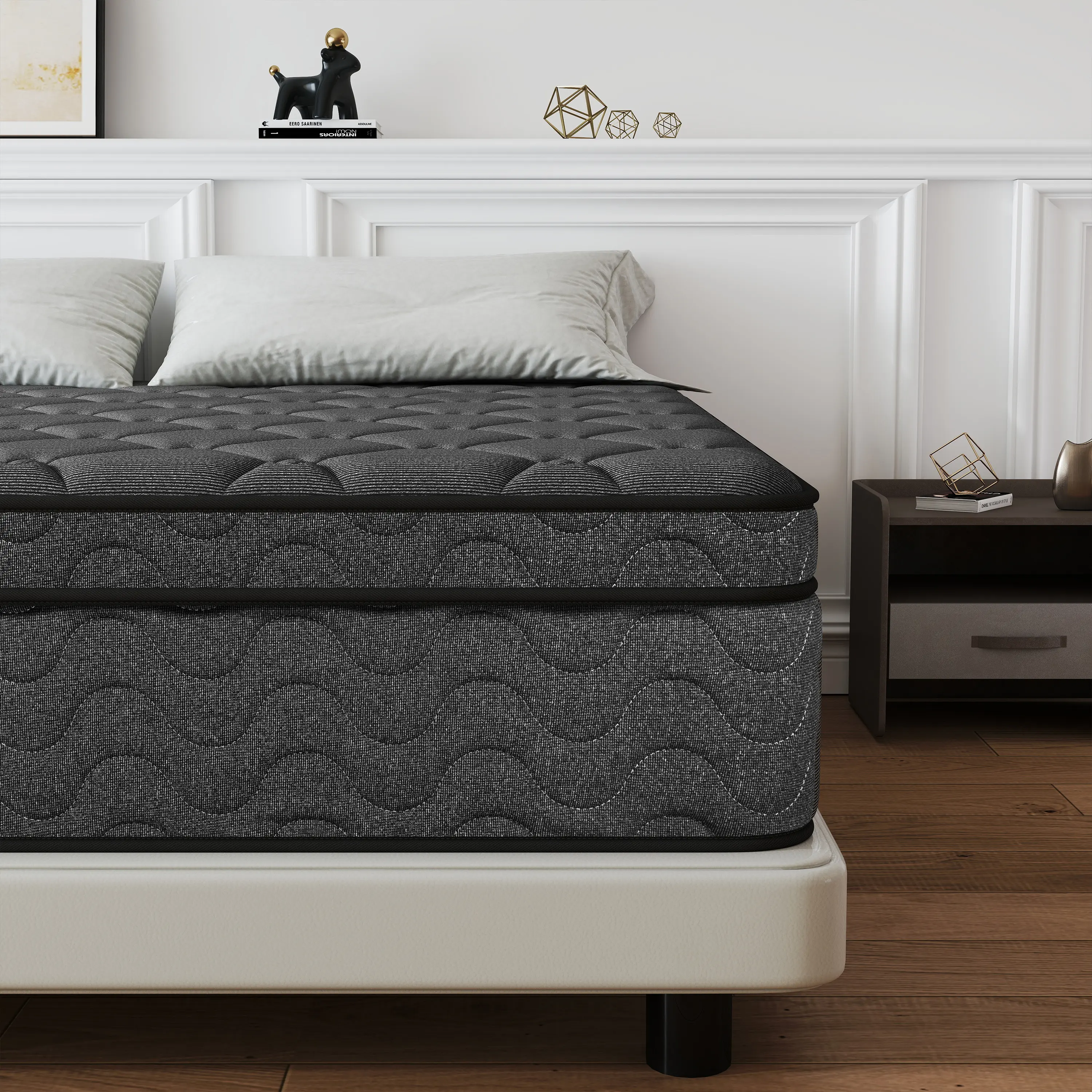 Compact Gel Memory Foam Hybrid Mattress - 9-12 Inch, Multi-Size, TikTok Trending, Quiet Pocketed Coils, Breathable Knitted Fabric, Ergonomic Design, Soft-Firm Feel, Vacuum Rolled, Ideal for Adult Side Sleepers