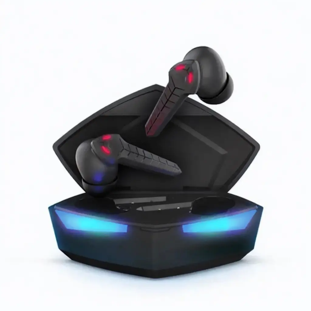 CobraStrike True Wireless Gaming Earbuds w/Mic - 60ms Low Latency Bluetooth Earbuds w/ 25H Playtime, Touch Controls, 3D Positional Audio & Secure in-Ear Fit for Console & Mobile - Black