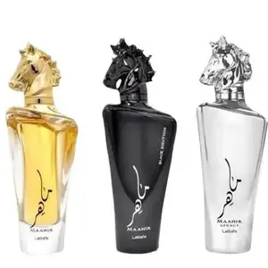 LATTAFA 3 PEC SET MAAHIR, MAAHIR BLACK EDITION & MAAHIR LEGACY EDP 3.4 FL.OZ