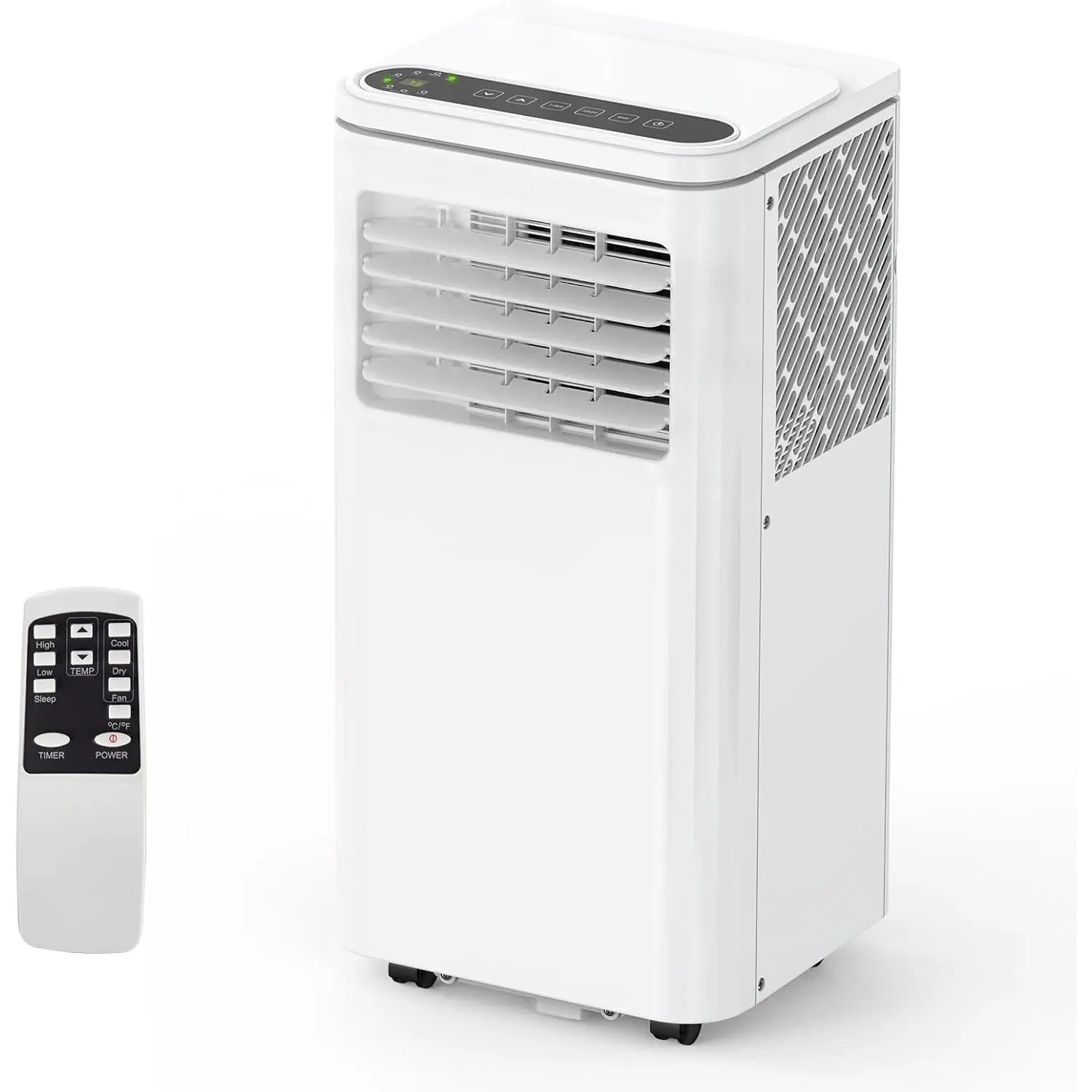 10000 BTU Portable Air Conditioner - 4-in-1 AC Unit with Remote, Dehumidifier, Timer, LED Panel, Quiet Cooling for Living Rooms, Bedrooms Up to 450 Sq.Ft