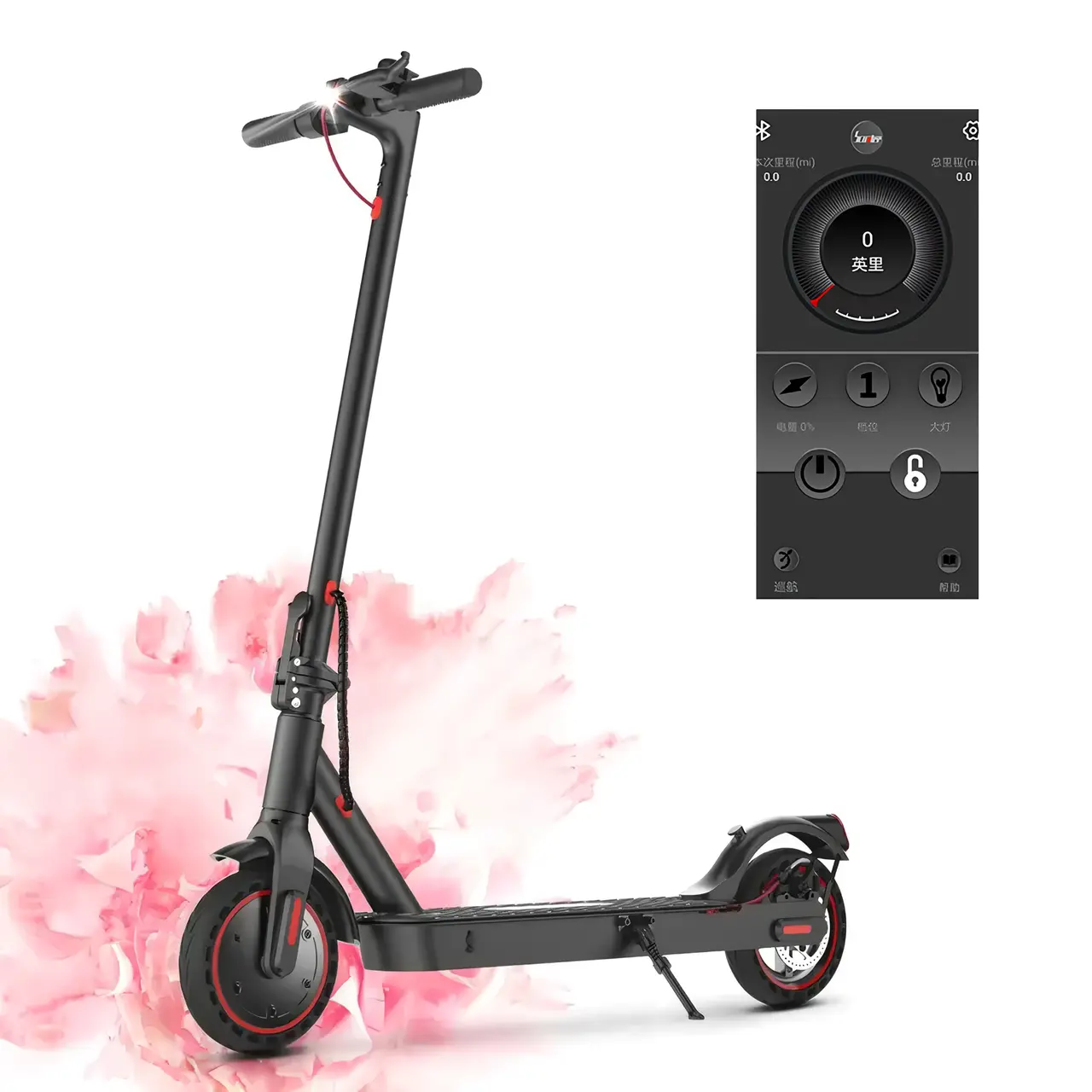 Electric Scooter for Adults, 8.5" Tires, 15Mph, 350W Motor, 15Miles Range, Folding E-Scooter with Dual Suspension,APP