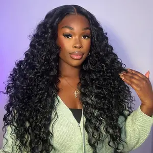 FABÉLLE Long Curly Wig 13*6 Lace Front Wig 26inch Pre Plucked Hairline Glueless Free Part With Baby Hair Synthetic Lace Frontal Wigs Perfect For Summer Look wear and go Honey Blonde Wig