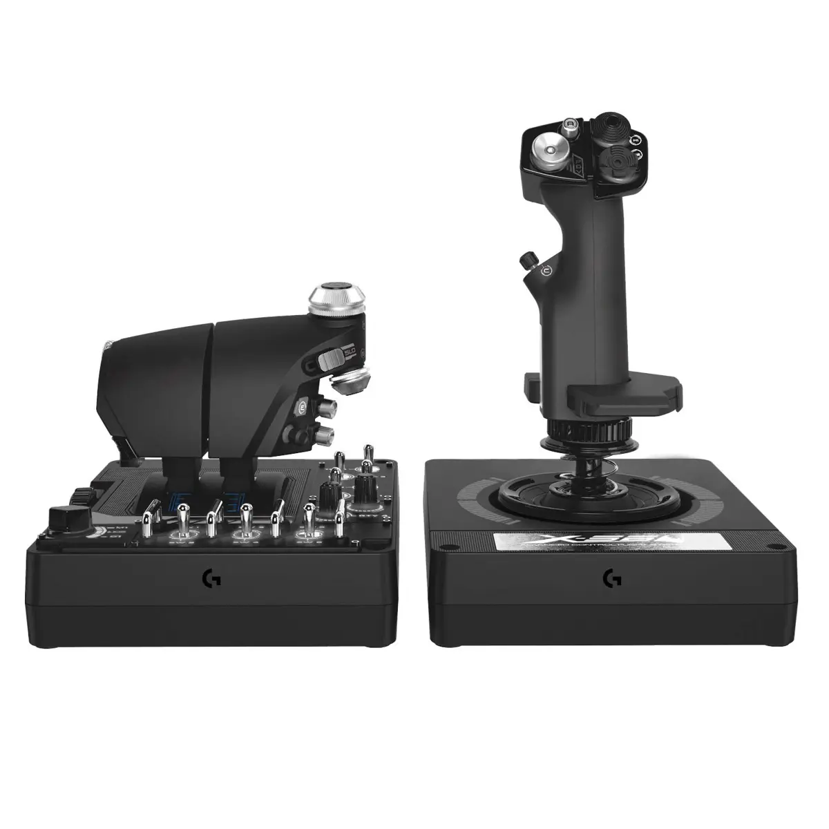 Logitech X56 HOTAS RGB Dual-Throttle & Joystick, Adjustable Black Gaming Accessories for Microsoft Flight Simulator, VR Headset Compatible, Dual Throttles