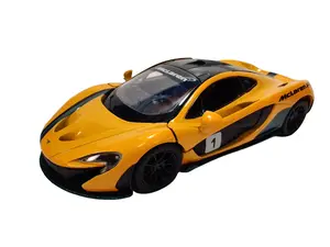 KINSMART 1:36 Scale McLaren P1 Die-Cast Metal Model with Pull-Back Action and Openable Doors Officially Licensed Yellow Car