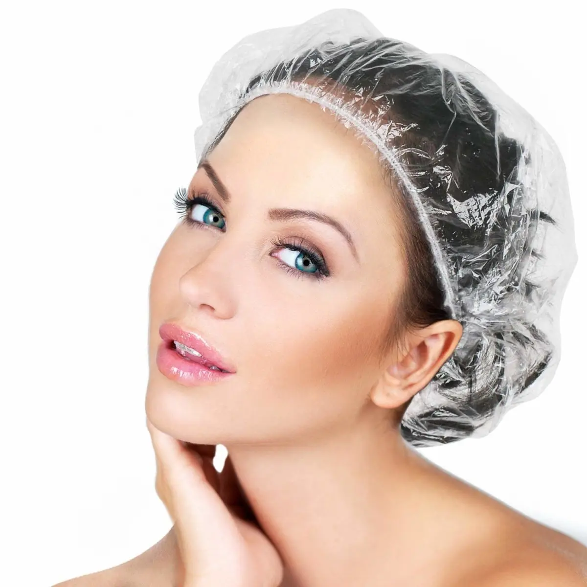 10 Disposable Plastic Shower Caps