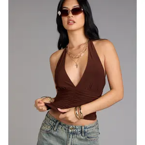 Twist The Night Halter Crop Top