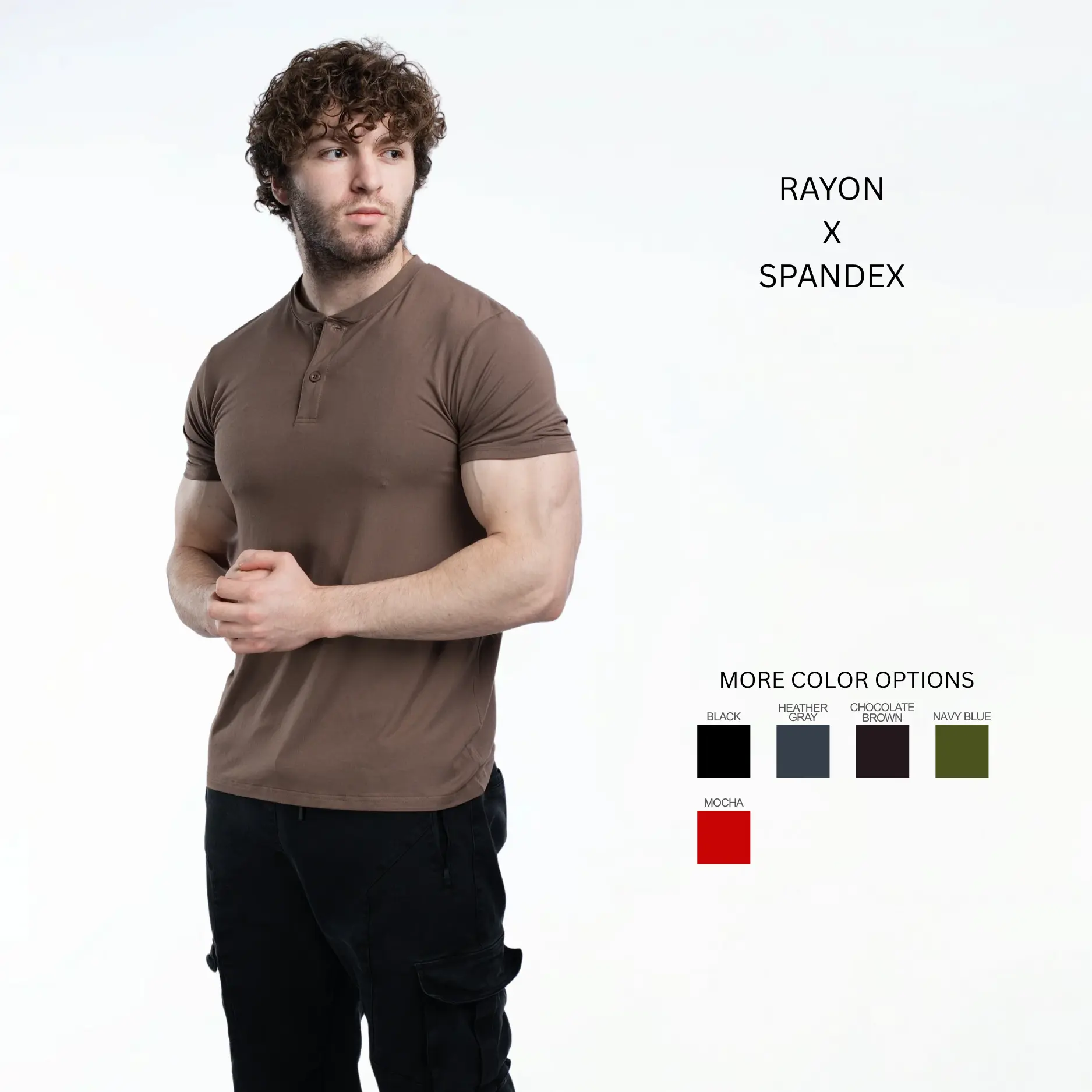EKKO Blank Henley Short Sleeve | Premium Material | Men’s Fit