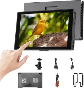 F700 7" Camera Field Monitor 2000nit HD 1920x1080 IPS Touch Screen with 3D LUT 4K HDMI Loop in Out Peak Focus DSLR Video Assist HDR Waveform Cold Shoe Mount 2 NP F750 Batteries Cable