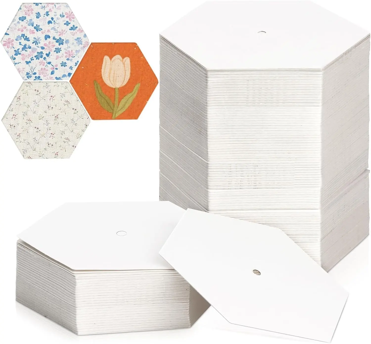 260 PCS Hexagon Piecing Paper Templates, 2" White Paper templates, Quilting Templates Accessories for DIY Patchwork Crafts and Sewing Supplies