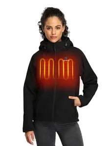 ororo Women's 3-Zone Classic Heated Jacket with Battery Pack and Detachable Hood